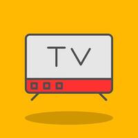 Tv Filled Shadow Icon vector