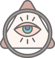 Eye Of Providence Line Filled Light Icon vector