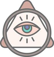 Eye Of Providence Line Filled Light Icon vector