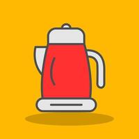 Kettle Filled Shadow Icon vector