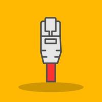 Ethernet Filled Shadow Icon vector