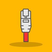 Ethernet Filled Shadow Icon vector