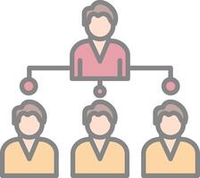 Company Structure Line Filled Light Icon vector