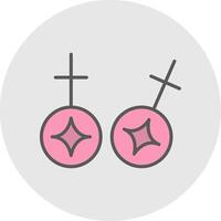 Cufflinks Line Filled Light Icon vector