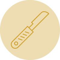 Scalpel Line Yellow Circle Icon vector