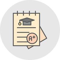 Assignment Line Filled Light Icon vector