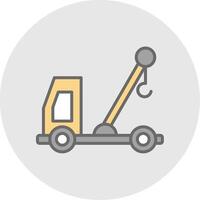 Lift Truck Line Filled Light Icon vector