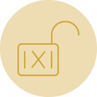 Unprotected Line Yellow Circle Icon vector