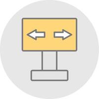 Signaling Line Filled Light Icon vector