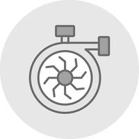 Turbo Engine Line Filled Light Icon vector