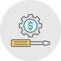 Money Management Line Filled Light Icon vector