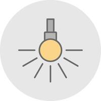 Headlight Line Filled Light Icon vector