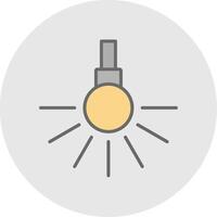 Headlight Line Filled Light Icon vector