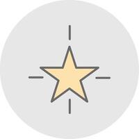 Star Line Filled Light Icon vector