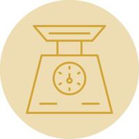 Weigh Scale Line Yellow Circle Icon vector