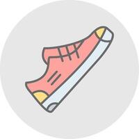 zapato línea lleno ligero icono vector