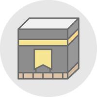 Kaaba Line Filled Light Icon vector