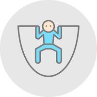 Skipping Line Filled Light Icon vector