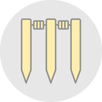 Wicket Line Filled Light Icon vector