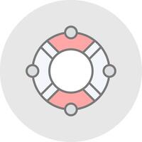 Lifebuoy Line Filled Light Icon vector