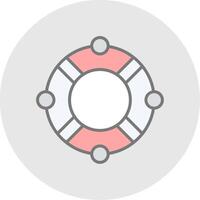 Lifebuoy Line Filled Light Icon vector