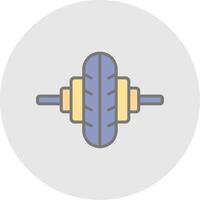 Crossfit Line Filled Light Icon vector