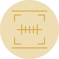 Barcode Scan Line Yellow Circle Icon vector