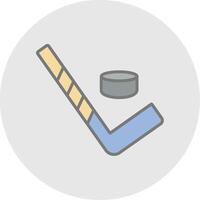 Hockey Line Filled Light Icon vector