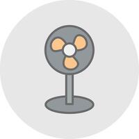 Fan Line Filled Light Icon vector