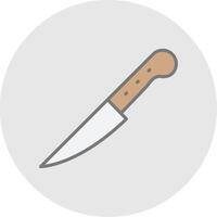 cuchillo línea lleno ligero icono vector