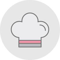 Chef Hat Line Filled Light Icon vector