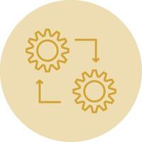 Methodology Line Yellow Circle Icon vector