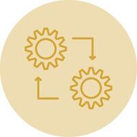 metodología línea amarillo circulo icono vector