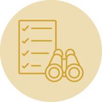 Scope Line Yellow Circle Icon vector