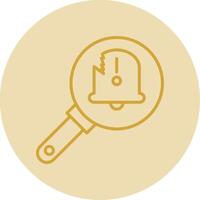 Fault Line Yellow Circle Icon vector