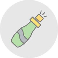 Champagne Line Filled Light Icon vector