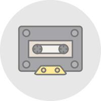 Cassette Line Filled Light Icon vector