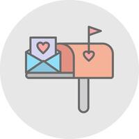 Mailbox Line Filled Light Icon vector
