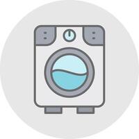 Washing Machine Line Filled Light Icon vector