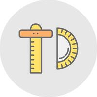 Scale Line Filled Light Icon vector