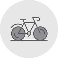 Bicycle Line Filled Light Icon vector