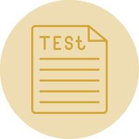 Test Line Yellow Circle Icon vector