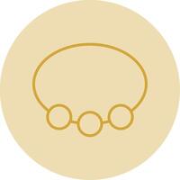 Bangle Line Yellow Circle Icon vector