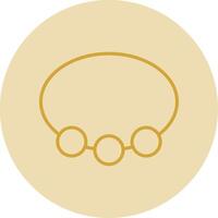 Bangle Line Yellow Circle Icon vector