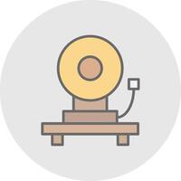 School Bell Line Filled Light Icon vector