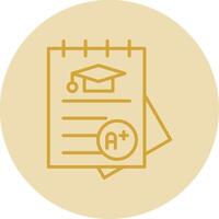 Assignment Line Yellow Circle Icon vector