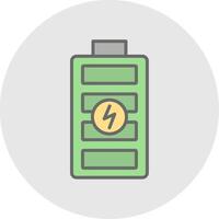 Battery Line Filled Light Icon vector