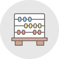 Abacus Line Filled Light Icon vector
