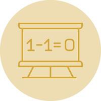 Maths Line Yellow Circle Icon vector