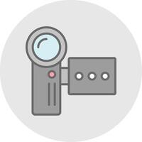 Camcorder Line Filled Light Icon vector